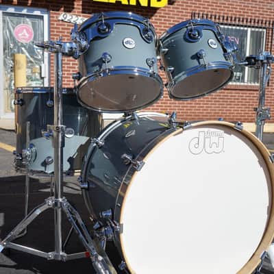 DW Design Series Steel Gray  Lacquer 4pc Maple Shell Pack |Drum City Store Demo image 8