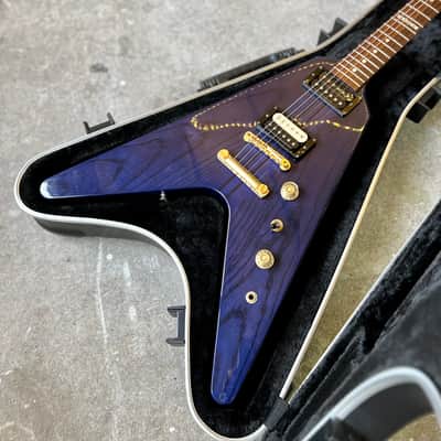 Greco Flying V c 1990- 2000 trans Amethyst original vintage MIJ Japan ox image 5