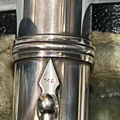 RARE Moritz Max Monnig Professional Handmade Solid Silver German Flute 1930-40 - sterling silver image 9