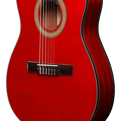 Ibanez GA35TCESRR Thinline Cutaway Classical Acoustic Guitar in Sapphire Red High Gloss image 6