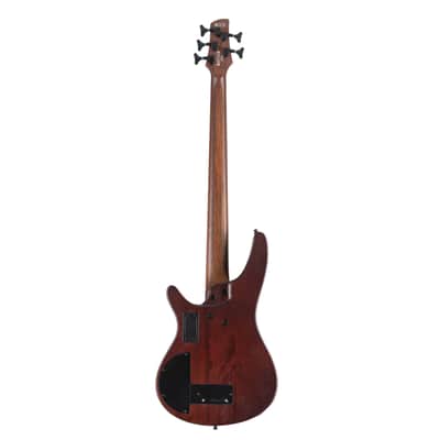 Ibanez Bass Workshop SRH505F-NNF Aerium Fretless Natural Browned Burst Flat - 5-String Electric Bass image 3