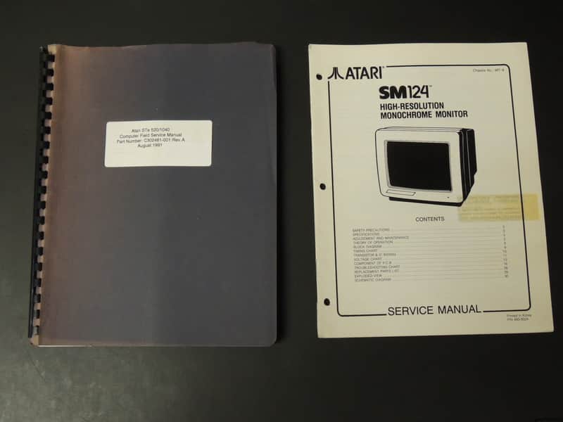 Atari STE 520/1040  & SM124 Service Manual [Three Wave Music] image 1