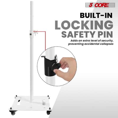 5 Core Speaker Stand Adjustable 61" Heavy Duty PA DJ Tripod Studio Monitor Stands image 5