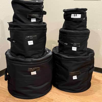 ~WOW!~ TAMA Starclassic Performer 6-Piece 10/12/14/16/22/22 Double Bass Drum Kit Set in Vintage Silver Glitter with RoadRunner Soft Bags (Rm 4) image 20