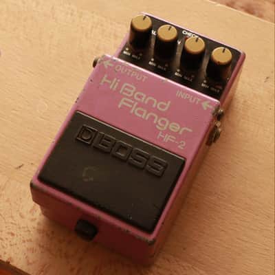 Boss HF-2 Hi Band Flanger (Green Label) 1985 - 1989 - Pink image 1