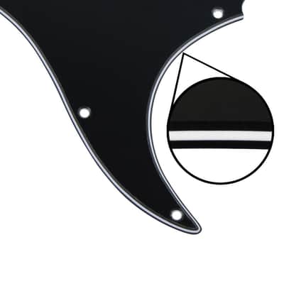 11 Holes HSS Pickguard ST Style Guitar Pickguard Pickguard Scratchplate with Screws,3Ply Black image 4