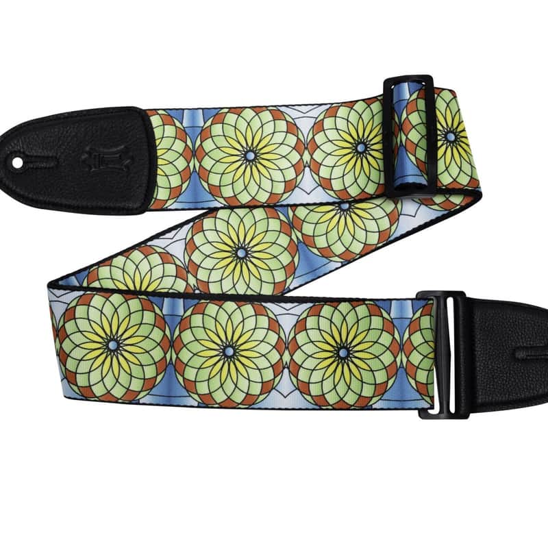 Levy’s Leather’s Stained Glass Series Guitar Strap, Spring Blo…