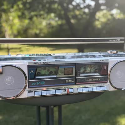 Sanyo MR-WV2(W) Rare Vintage Boombox Working Stereo Radio Cassette Warranty image 10