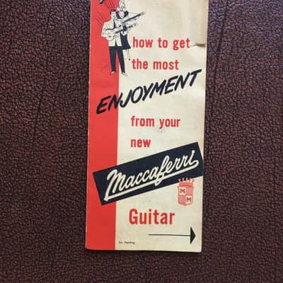Vintage Maccaferri G40 Plastic Guitar 1950's White/Brown plastic image 8