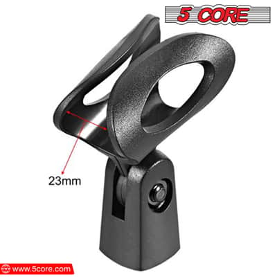 5 Core Microphone Clip Holder 2 Pieces with Screw Adapters 5/8 to 3/8 Inch image 3