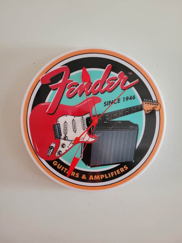 Fender Guitars Dealer Style Light Up Clock Killer Cool Man Cave/Garage/Bar Item Strat & Twin Reverb image 1