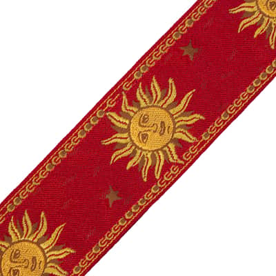 Levy's MPJG-SUN-RED '60s Sun 2" Polyester/Vinyl Guitar Strap 2010s - Red/Yellow Graphic image 2