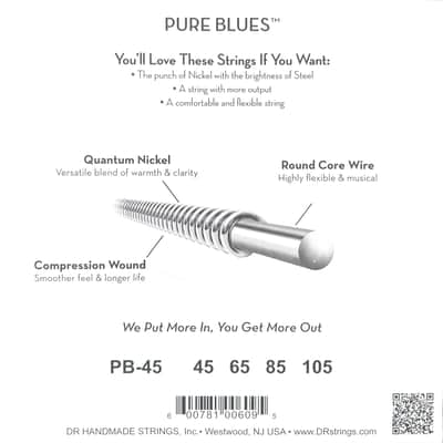DR Bass Strings Pure Blues Quantum-Nickel 45-105 Quantum Nickel image 2
