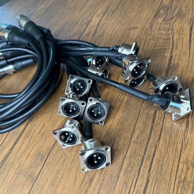 DIYTECH Cables 12 XLR Male to Female Passthrough Cables 2025 - Black / Silver image 2