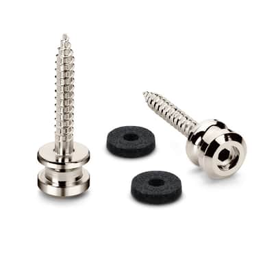 Genuine Schaller Buttons (2) For S-Lock Strap Lock System - NICKEL
