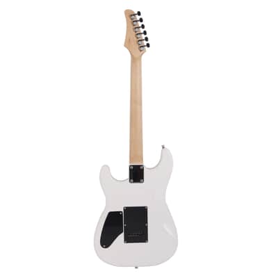 Lightning Style Electric Guitar with Power Cord/Strap/Bag/Plectrums Black & White image 5