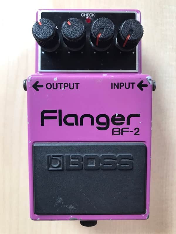 Boss BF-2 Flanger (Green Label) 1984 - 1990 - Purple Vintage MIJ image 1