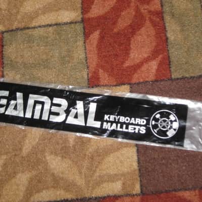 one pair new old stock Gambal GPL(UG13GPLXX) Percussive Keyboard Mallets (for xylophones and glockenspiels), 1 inch Clear (but cloudy) Hard Nylon Ball Heads with Black Synthetic Shafts, with original packaging - from 1990s - early 2000s image 24