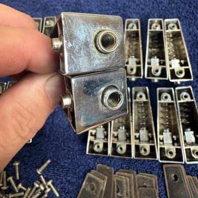 Sonor Lot of 20 Bass or Tom Drum Lugs - Lite SonorLite Phonic Item 741 260/380 80s - Chrome image 15