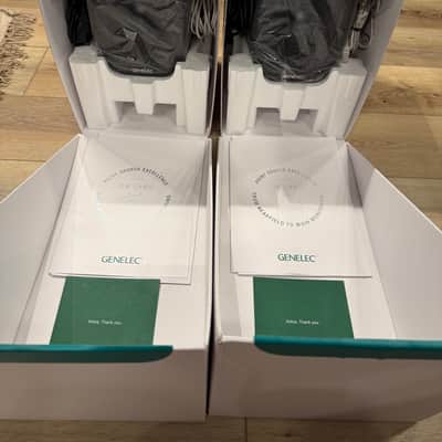 Genelec 8331A SAM 3 way Powered Coaxial Pair with Stands, GLM and volume controller - Black image 3