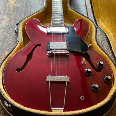 Greco Vintage SA-550 Semi-Acoustic Late 1970's Persimmon Red w/ Hardcase image 1