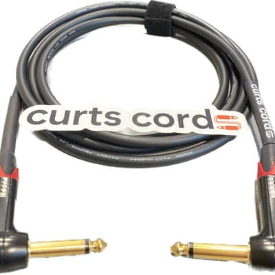 Curts Cords-18' Right Angle to Right Angle Mogami Instrument Cable w/ Neutrik Gold End Plugs image 1