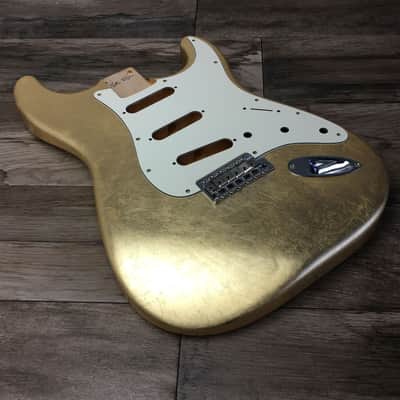 Made to Order - FRANCHIN Mercury guitar body Glossy METALLIC LEAF (Gold/Silver/Copper) Basswood Poplar Stratocaster-Strat-S-Style Made in Italy image 7