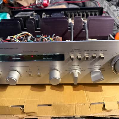 Vintage Onkyo A-7070 Stereo Integrated Amplifier Silver Japan 2Ch great working image 3