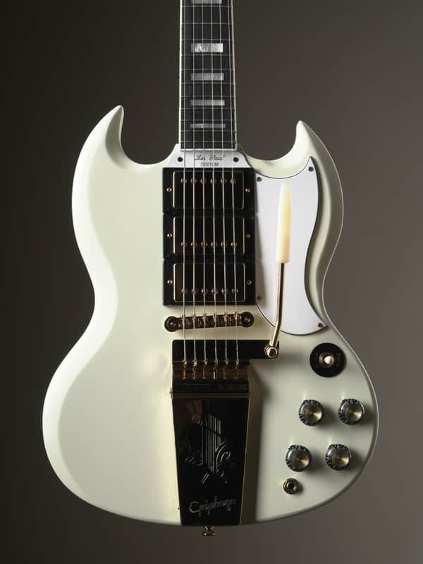 Epiphone "Inspired by Gibson Custom shop" 1963 Les Paul SG Custom w/ Maestro Vibrola - Arctic White incl. OHSC image 1