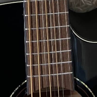 Alvarez ABT60CE-8BK 8-String Baritone Black Acoustic Electric Guitar, B-Stock image 9