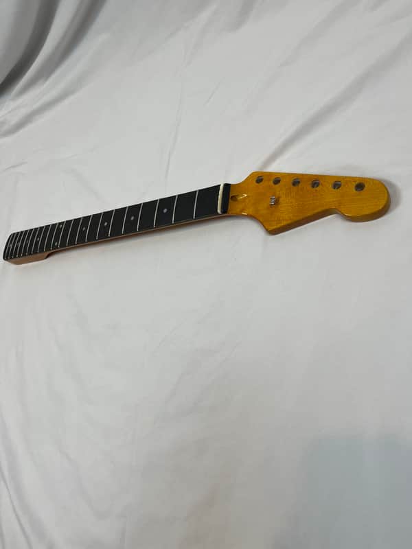 Stratocaster Neck Stainless Steel Frets Compound Radius Fits Fender Strat image 1