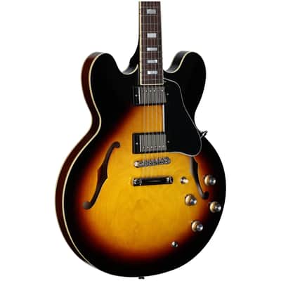 Epiphone Inspired by Gibson Custom 1962 ES-335 Reissue Electric Guitar (with Case), Vintage Burst