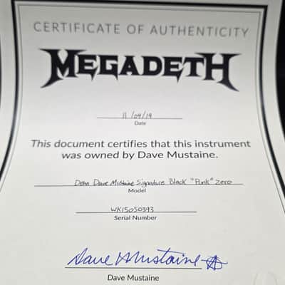 Dave Mustaine's Personal Dean Punk Zero MEGADETH Tour Stage Played Signature 1H Electric Guitar Artist Owned Signed Custom Explorer Pre-Gibson Era image 4