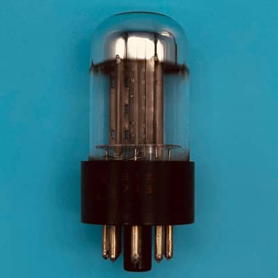 1950s Sylvania 6SN7GTB Vintage Chrome Top Black Plate Silvertone Preamp TubeT299 image 2