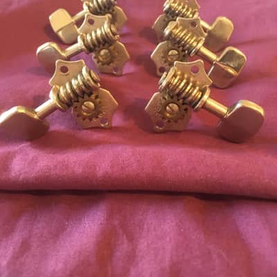 Grover Sta-tite Guitar Tuners Set ( 3+3), Square-ish Buttons, Chrome image 1
