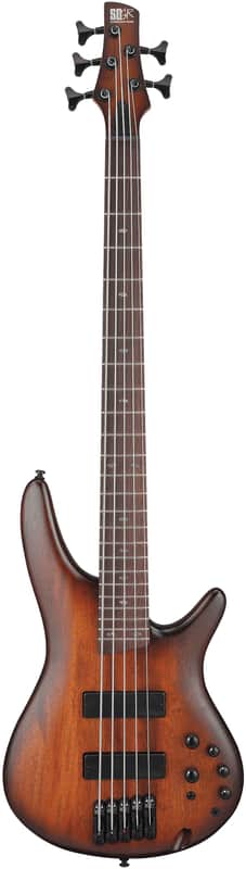 Ibanez Standard SR505A 5-string Electric Bass Guitar Mahogany Brown Burst Low Gloss image 1
