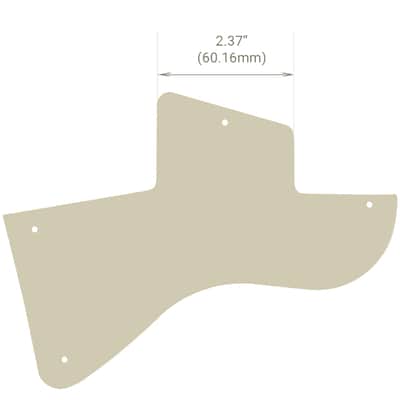 3 ply Parchment/Black/Parchment WIDE BEVEL Pickguard for Gibson Les Paul Special Humbucker image 4