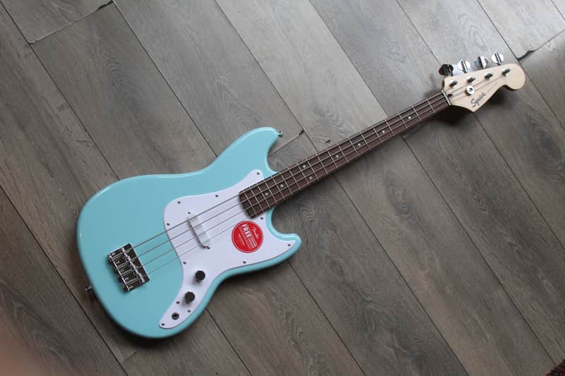 SQUIER "Sonic® Bronco™ Bass, Laurel Fingerboard, White Pickguard, Daphne Blue" 3, 30 KG image 1