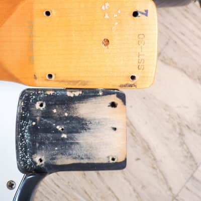 1986 Squier by Fender Stratocaster '62 Vintage Reissue Black Slab Board, Japan MIJ image 17
