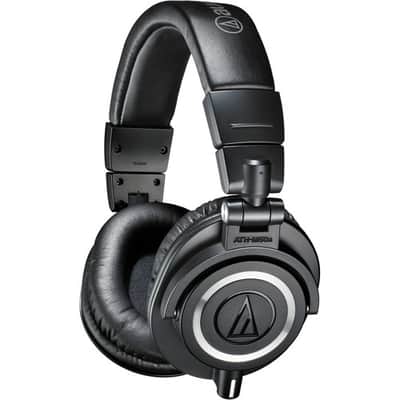 Audio-Technica ATH-M50x Professional Studio Monitor Headphones, Black image 2