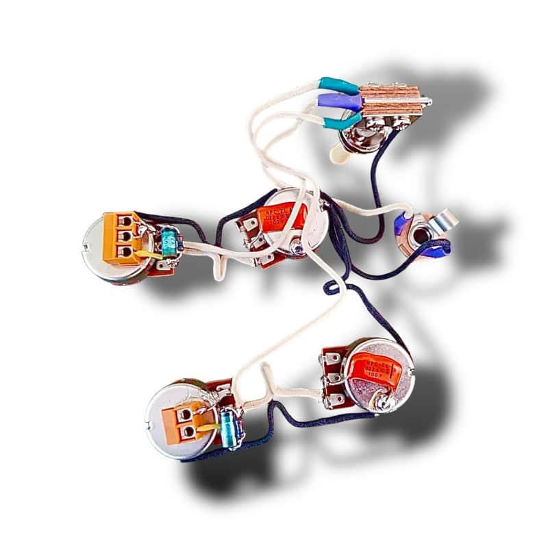 Epiphone Gibson Olympic Solderless Wiring Harness 2 Pickup Bourns Pots .022 Caps - Pro Tones image 1