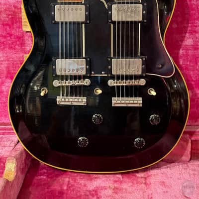 Gibson ESD 1275 -double 12- from 1961 in black finish with original case image 3