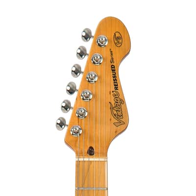 Vintage V6 ReIssued Electric Guitar ~ Silverburst image 5