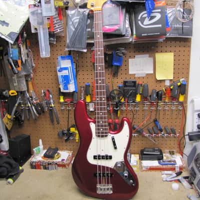 Fender Jazz Bass 62 1962 RI Reissue Stack Knob USA 1989 - Candy Apple Red image 2