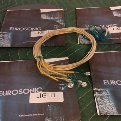 Eurosonic 3/4 LIGHT White Tapewound Upright Bass Strings Set EADG White image 2