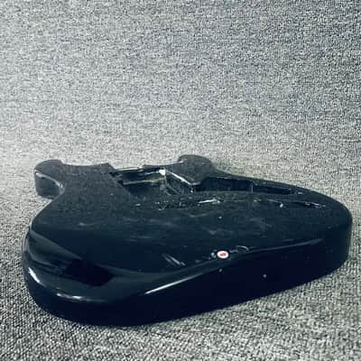 Black Basswood Guitar Strat Style Body image 6