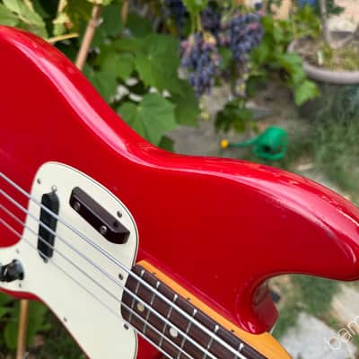 1975 Fender Musicmaster Bass - Dakota Red - OHSC image 10