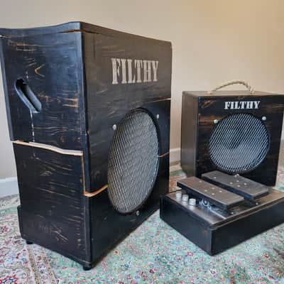 Filthy Amplification Dual-Amp Stereo Rig Hand-Wired UK Boutique Fender/Vox – 15" + 12" image 2