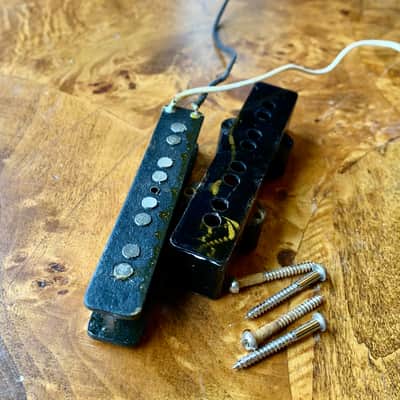 Fender Jazz Bass bridge pickup 1964 Black bottom original vintage USA image 5