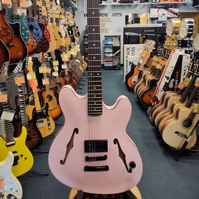 Fender Tom DeLonge Starcaster Semi-Hollow Electric Guitar w/ Gig Bag- Pink image 3